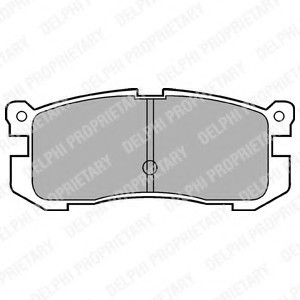 LP624 DELPHI Комплект тормозных колодок, дисковый тормоз LP624 DELPHI
