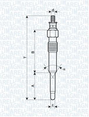 062900007304 MAGNETI MARELLI (Италия) Свеча накаливания PSA 1.9D 062900007304 MAGNETI MARELLI