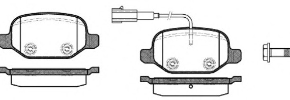 Комплект тормозных колодок, дисковый тормоз 072702 REMSA