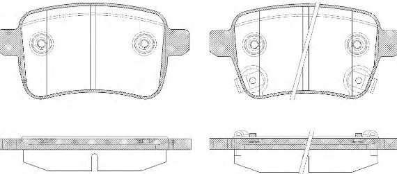 Колодки тормозные дисковые задние, комплект 145012 REMSA