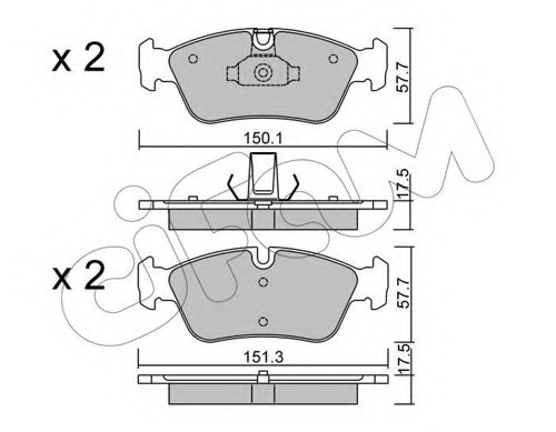 Фото колодки тормозные перед bmw e46 98- z3 97- 8222600 cifam 8222600 CIFAM 8222600 CIFAM КОЛОДКИ ТОРМОЗНЫЕ ПЕРЕД BMW E46 98- Z3 97- 8222600 CIFAM