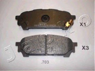 51703 Japko Колодки гальмівні дискові зад. Subaru Forester, Impreza 2.0-2.5 (03-) (51703) JAPKO