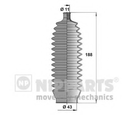 J2847010 NIPPARTS (Нидерланды) Пыльник РУЛ.Тяги (К-Т) SUBARU IMPREZA J2847010 NIPPARTS