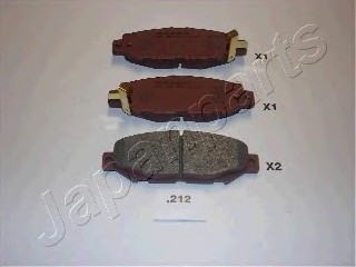 Фото колодки задние дисковые TOYOTA Lexus PP212AF JAPANPARTS PP212AF JAPAN PP212AF JAPAN Колодки задние дисковые TOYOTA Lexus PP212AF JAPANPARTS