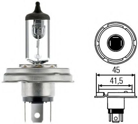 8GD002088141 HELLA Лампа накаливания R2 12V 45/40W P45t 8GD002088141 HELLA