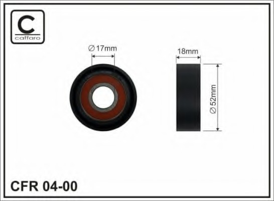 0400 CAFFARO Ролик п/клин. ремня FO Mondeo III, Transit 0400 CAFFARO