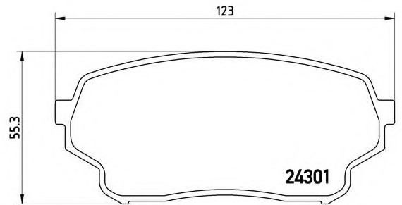 P79019 BREMBO (Германия) Колодки гальмові дискові передні, ком P79019 BREMBO