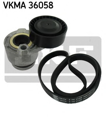 VKMA36058 SKF Ремень поликлиновой с роликами, комплект VKMA36058 SKF