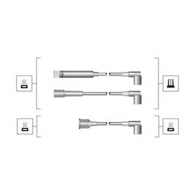 MSQ0009 MAGNETI MARELLI (Италия) MSQ0009 К-Т ПРОВОДОВ Зажигания MSQ0009 MAGNETI-MARELLI