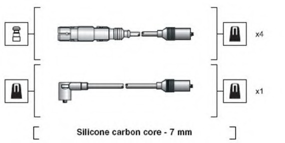 MSK1270 MAGNETI MARELLI (Италия) MSK1270 К-Т ПРОВОДОВ Зажигания MSK1270 MAGNETI-MARELLI