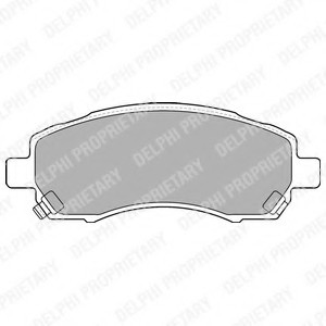 LP1545 DELPHI Комплект гальмівних колодок з 4 шт. дисків
