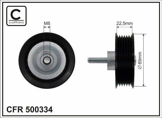 500334 CAFFARO Ролик пклин. ремня r.r. evoque 2.0l 11- 500334 CAFFARO