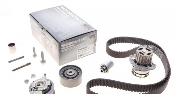 Фото комплект ременя ГРМ з помпою води PK06543 HEPU PK06543 HEPU Комплект ременя ГРМ з помпою води