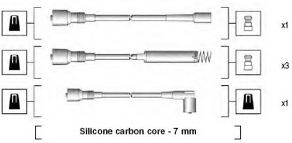 MSK680 MAGNETI MARELLI (Италия) MSK680 К-Т ПРОВОДОВ Зажигания MSK680 MAGNETI-MARELLI
