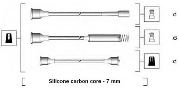 MSK677 MAGNETI MARELLI (Италия) MSK677 К-Т ПРОВОДОВ Зажигания MSK677 MAGNETI-MARELLI