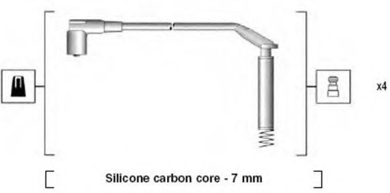 MSK673 MAGNETI MARELLI (Италия) MSK673 К-Т ПРОВОДОВ Зажигания MSK673 MAGNETI-MARELLI
