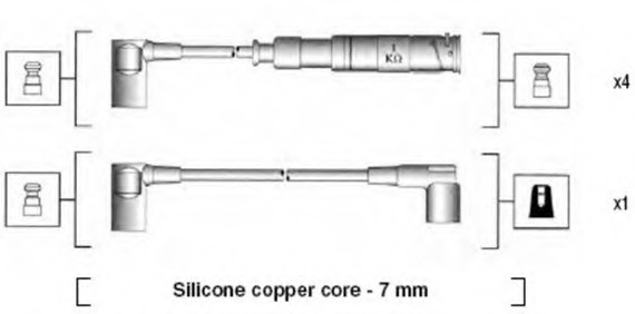 MSK651 MAGNETI MARELLI (Италия) MSK651 К-Т ПРОВОДОВ Зажигания MSK651 MAGNETI-MARELLI