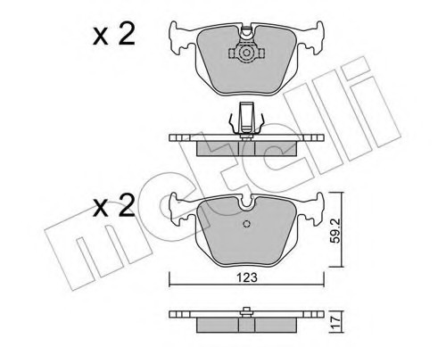 2205600 METELLI (Италия) Колодки тормозные дисковые, комплект 2205600 METELLI