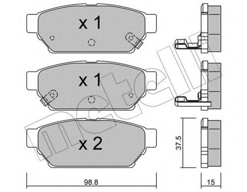 2203960 METELLI (Италия) Колодки тормозные дисковые, комплект 2203960 METELLI