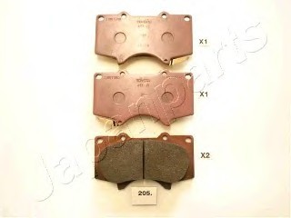 PA205AF JAPAN Колодки торм.диск LandCruiser 120 PA205AF JAPANPARTS