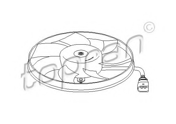 111285 TOPRAN (Germany) Вентилятор оxолодження радіатора 295мм 200Вт
