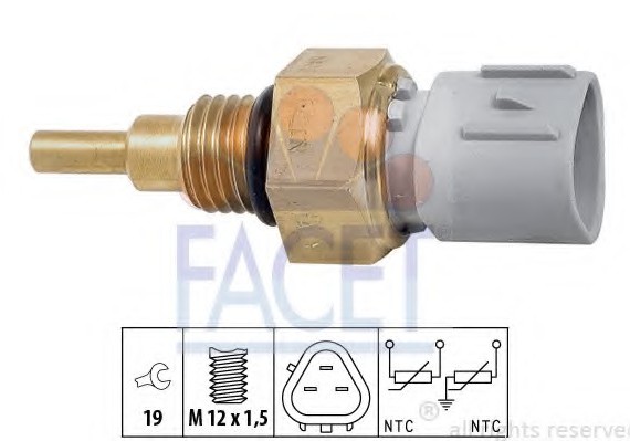 73368 FACET Датчик, температура охлаждающей жидкости 73368 FACET