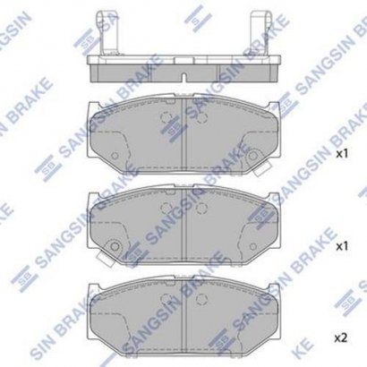 SP2086 Hi-Q (SANGSIN BRAKE) КОЛОДКИ ГАЛЬМОВІ ДИСКОВІ, КОМПЛЕКТ SP2086 SANGSIN