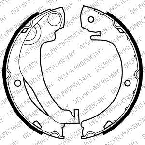 LS2020 DELPHI БАPАБАННАЯТОPМОЗНАЯ КОЛОДКА Ось НАБОP LS2020 DELPHI