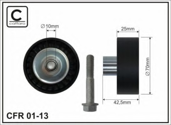 0113 CAFFARO Ролик пклин. ремня bmw 3(e46), z3(e36) 0113 CAFFARO