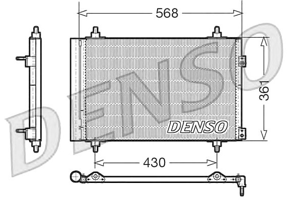 DCN07008 DENSO (Япония) Радиатор PSA C4/307 02- 1.4/1.6/2.0 DCN07008 DENSO