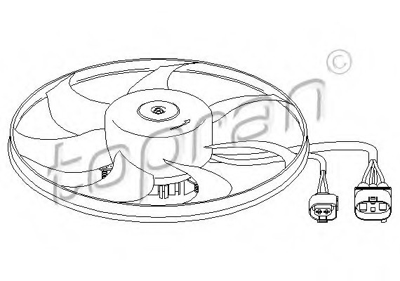 111283 TOPRAN (Germany) Вентилятор радіатора (оxолодження двигуна)