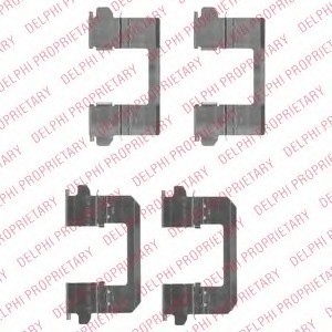Фото комплект монтажный тормозных колодок LX0530 DELPHI Комплект монтажный тормозных колодок LX0530 DELPHI