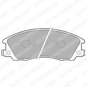 LP1853 DELPHI Колодки тормозные дисковые, комплект LP1853 DELPHI