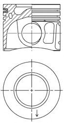 41072620 KOLBENSCHMIDT Поршень з кільцями PSA/FORD/FIAT 86.5 2.2HDI/2.2TDCI PGFA/PGFB/QVFA/QWFA (вир-во KS)