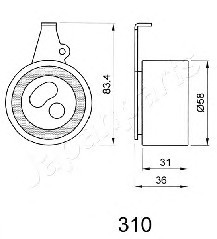 Фото ролик натяжителя ГРМ Mazda Kia BE310 JAPANPARTS BE310 JAPAN BE310 JAPAN Ролик натяжителя ГРМ Mazda Kia BE310 JAPANPARTS