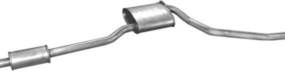 0828 POLMOstrow Глушник центр. Ford CONNECT (TC7) (2002-13)(вир-во POLMOSTROW)