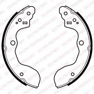 LS2071 DELPHI К-т тормозных колодок Re Suzuki SX4 LS2071 DELPHI