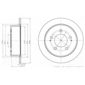 BG4220 DELPHI Диск тормозной вентилируемый|полный BG4220 DELPHI