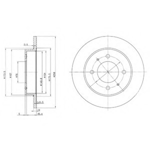 BG3070 DELPHI Диск тормозной вентилируемый|полный BG3070 DELPHI