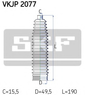 VKJP2077 SKF Пильовик рульового керування SKF