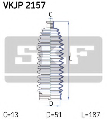 VKJP2157 SKF Пильовик рульового керування SKF