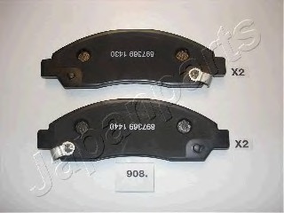 PA908AF JAPAN Колодки торм. дисков. передні PA908AF JAPANPARTS