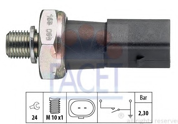 70190 FACET Вимикач ліхтаря сигналу гальмування 70190 FACET