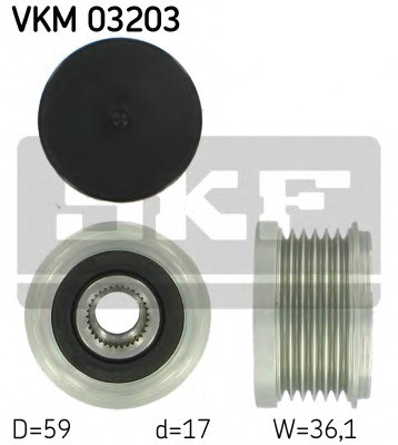 Фото механизм свободного хода генератора VKM03203 SKF VKM03203 SKF VKM03203 SKF Механизм свободного хода генератора VKM03203 SKF