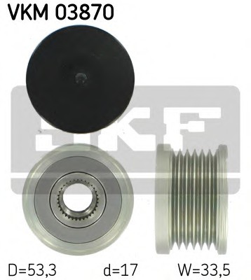 Фото механизм свободного хода генератора VKM03870 SKF VKM03870 SKF VKM03870 SKF Механизм свободного хода генератора VKM03870 SKF