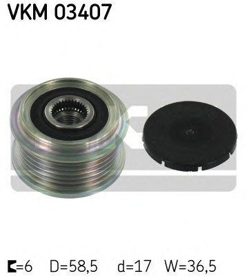Механизм свободного хода генератора VKM03407 SKF