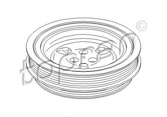 302813 TOPRAN (Germany) Ременный шкив, коленчатый вал 302813 HANS PRIES