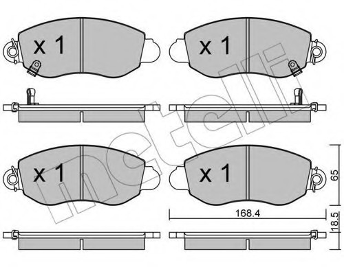 2203200 METELLI (Италия) КОЛОДКИ ТОРМОЗНЫЕ ПЕРЕДНИЕ К-КТ 2203200 METELLI