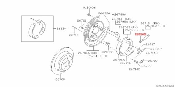26265AA060 SUBARU Пружина Сцепления \ SPRING 26265AA060 SUBARU