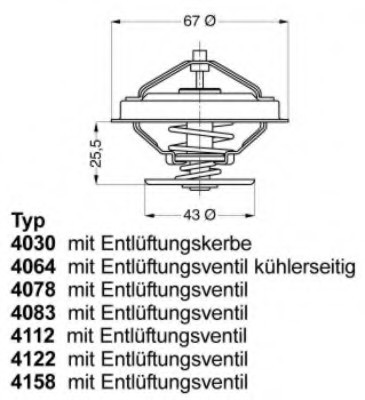 4078.87D WAHLER Термостат DAEWOO, MB, SSANG YONG (пр-во Wahler)